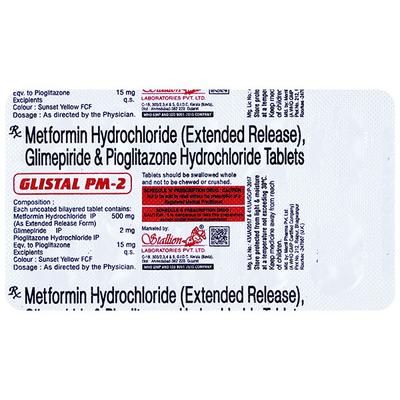 GLISTAL PM 2mg Tablet 10's - Diabetes-Ant