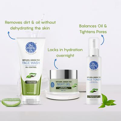 The Moms Co. Green Tea Night Repair (Ngt) Kit 300gm - Face Moisturizers