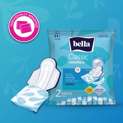 Bella Classic Comfort Breathable Softi Maxi Sanitary Pads 2's (Sample) - Sanitary Napkins