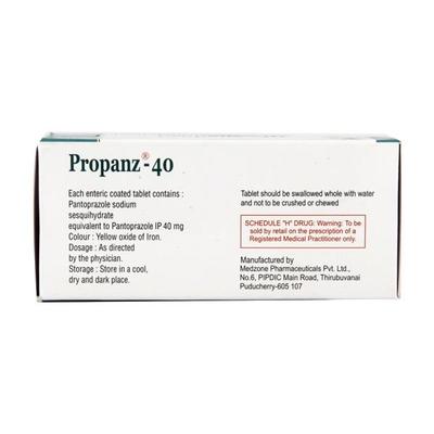 Propanz 40mg Tablet 10'S - Ulcer/Reflux/Flatulence-Aaa