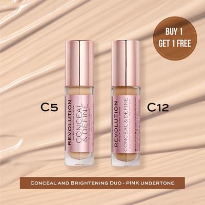 Makeup Revolution Conceal and Brightening Duo (for Pink undertone) 8 gm - Concealer