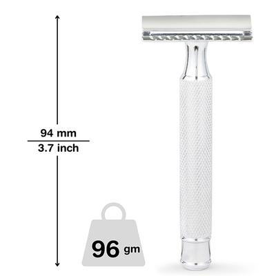 Hajamat Scythe Safety Razor, Ultra High Grade Stainless Steel 304, Chrome Finish 1's - Razors & Cartridges