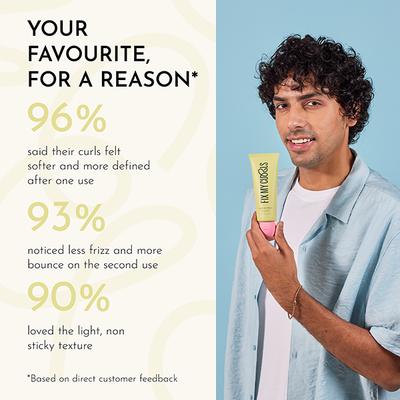 Fix My Curls Leave in Cream with Moisturising Jojoba Oil, Nigella Sativa Oil, and Keratin for Curly, Wavy, Dry and Frizzy Hair 100 gm - Hair Sets & Kits