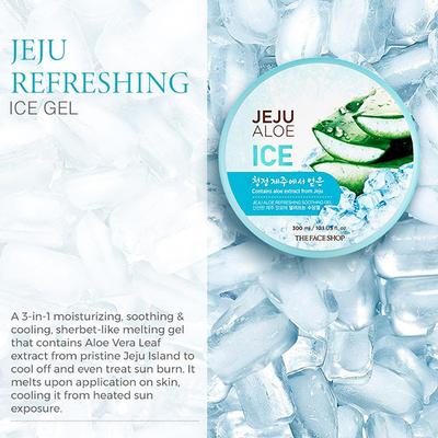 The Face Shop Fresh Jeju Aloe Refreshing Ice Gel 300 Ml - Face Gels