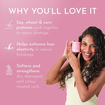 Fix My Curls Protein-Powered Deep Conditioning Hair Mask for all Hair Types 50 gm - Hair Masks & Packs
