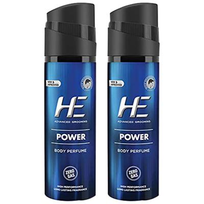 Emami HE Advanced Grooming Power Body Perfume 120 ml (Buy 1 Get 1 Free) - Men Deodorants/Roll-Ons