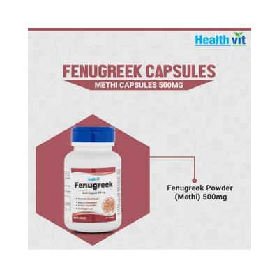 Healthvit Fenugreek Methi Powder- Capsules 60's - General Health