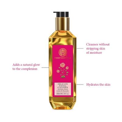 Forest Essentials Delicate Facial Cleanser Mashobra Honey, Lemon & Rosewater Face Wash 200ml - Face Wash & Cleansers