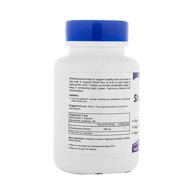 Healthvit Shankhpushpi Pure Extract 240 mg- Capsules 60's - Herbal Dietary Supplement