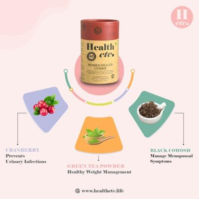 Health etc. Women Health Gummy - Cranberry Flavour 30's - Women Health