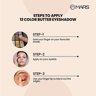 MARS 12 Color Butter Shadow - A 14.4 gm - Eye Shadow Palettes