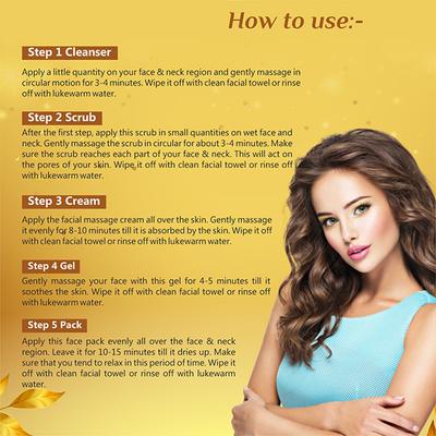 Globus Naturals Gold Facial Kit For Illuminating Skin 110 gm - Facial Kits