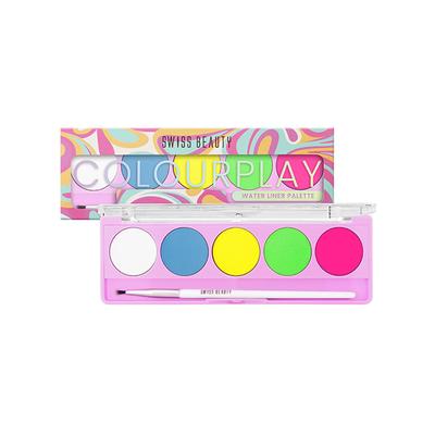 Swiss Beauty Colourplay Water Liner Palette-Neon Party 5 gm - Eyeliners