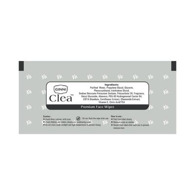 GINNI Cleansing & Makeup Remover Wet Wipes (Lemon) (10's Wipes/Pack) 1's - Make Up Removers