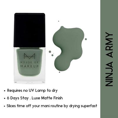 House Of Makeup Matte Nail Lacquer - Ninja Army 12 ml - Nail Polish