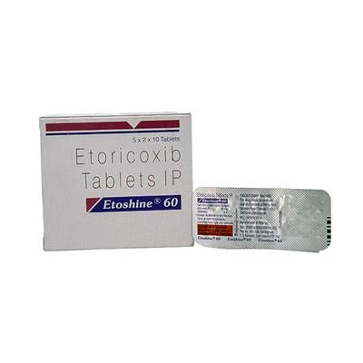 Etoshine 60mg Tablet 10'S - Pain relief-Nsa