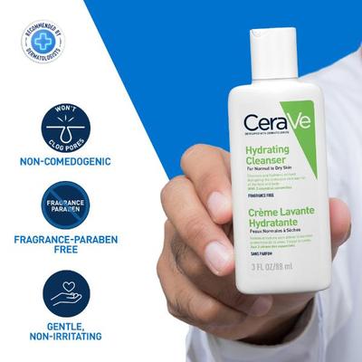 CeraVe Hydrating Cleanser For Normal To Dry Skin 88 ml - Face Wash & Cleansers