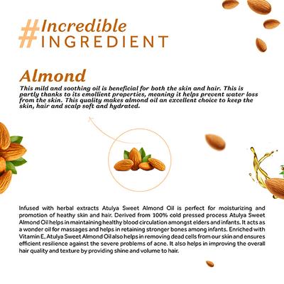 Atulya Sweet Almond Oil 100 ml - Hair Lotions & Tonics