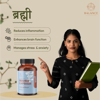 Balance Ayurveda The Balance Brahmi Capsules 60's - Speciality Medicines