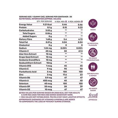 Whats Up Wellness Beauty for Healthy Hair, Skin and Nails No Added Sugar 30 Gummies - 30 Days 1's - Hair & Skin