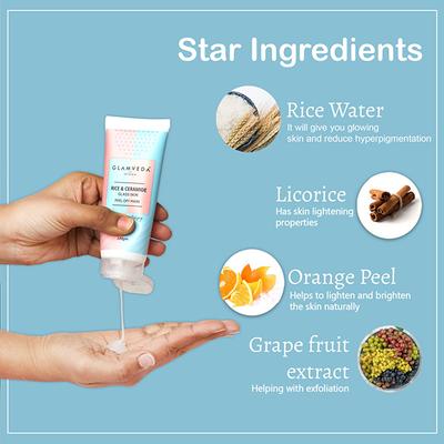 Glamveda Rice & Ceramide Korean Glass Skin Peel Off Mask 100 ml - Masks & Peels