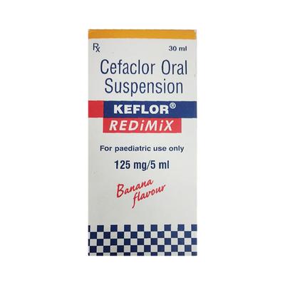 KEFLOR REDIMIX BANANA FLAVOUR 125mg Oral Suspension 30ml - Bacterial Infections-Cep