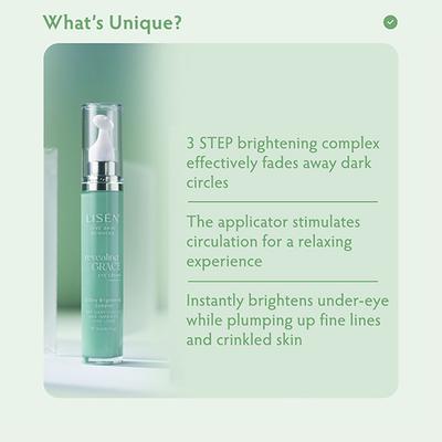 LISEN Revealing Grace Eye Cream 3 - Steps Brightening Complex for Dark Circles and Fine Lines 15 ml - Under Eye Creams & Serums