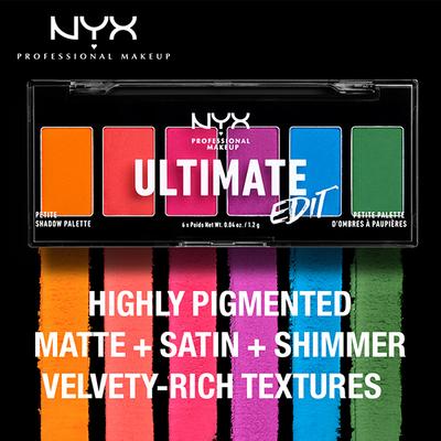 NYX Professional Makeup Ultimate Edit Petite Shadow Palette - Brights 1.2 gm - Eyeshadow, Bases & Primers