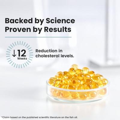 Neuherbs Mini Deep - Sea Fish Oil 1000 mg SoftGels - Lemon Flavour 60's - Omega Fish Oil Fatty Acids