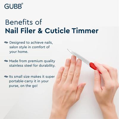 Gubb 2 In 1 Nail File & Cuticle Trimmer Durable Convenient 1's - Nail Care