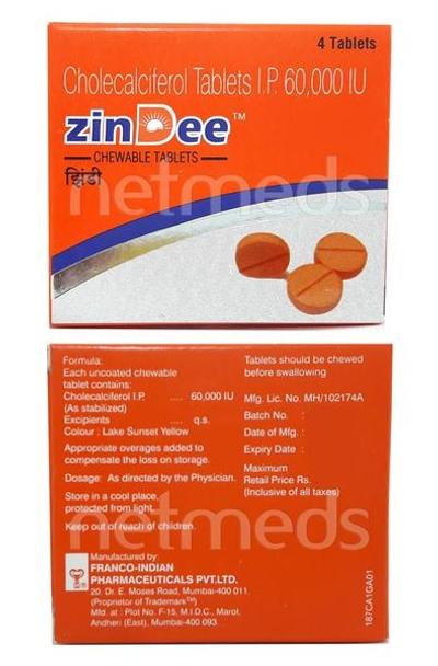 Zindee Chew Tablet 4'S - Supplements-Vit