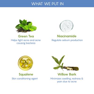 The Moms Co. Natural Green Tea Face Cream with Aloe Vera and Niacinamide Moisturizes and Controls Acne 50gm - Face Moisturizers