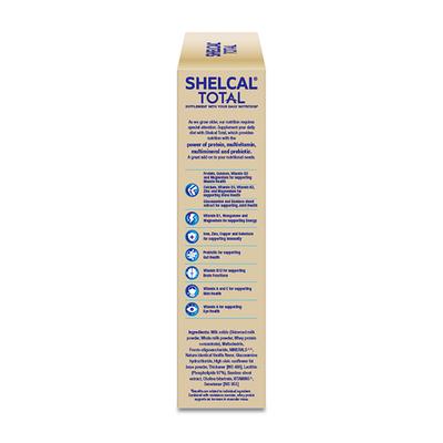 SHELCAL TOTAL NO ADDED SUGAR DARK CHOCOLATE FLAVOUR Powder 200g - Multi-Vitamins