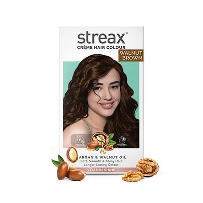 Streax Hair Colour - Walnut Brown (60gm+60ml+20gm) 1's - Crème