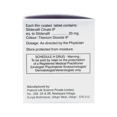 Vasosure 20mg Tablet 10'S - Impotence/Erectile Dysfunction (Ed)