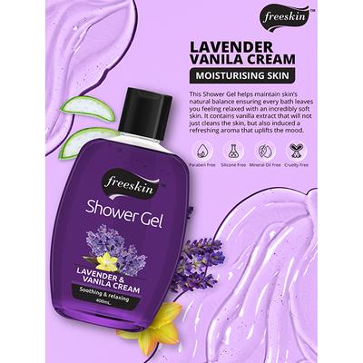 Freeskin Lavender & Vanila Cream Shower Gel 400 ml - Shower Gels & Body Wash