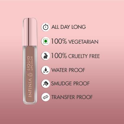 Infinia Liquid Lip Color Liquid Lipstick M 92 Long Lasting and Waterproof 5 ml - Liquid Lipsticks