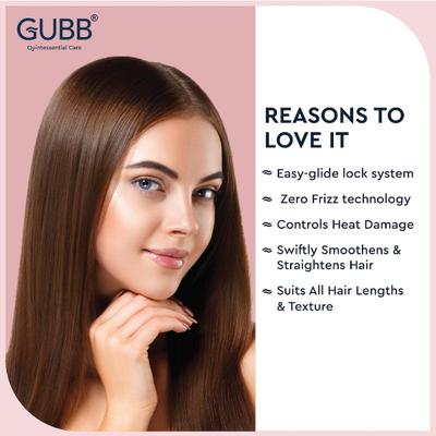 GUBB Hair Straightener with Ceramic Coated Plates - (GB-650) Pink 1's - Straighteners