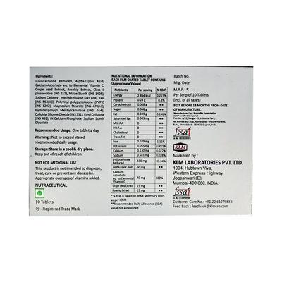 GLUTADERM PLUS Tablet 10's - Supplements-Vam