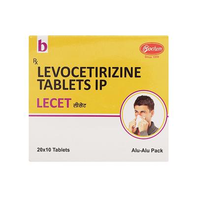Lecet 5mg Tablet 10'S - Allergies-Ant