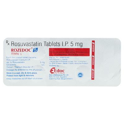 ROZEDOC 5mg Tablet 10's - High Cholesterol-Dys