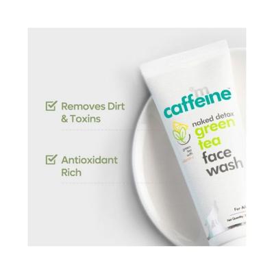 mCaffeine Quick Glow Green Tea Kit with Vitamin C for Glowing Skin Face Wash, Toner Serum Set of 2 250 ml - Face Gels
