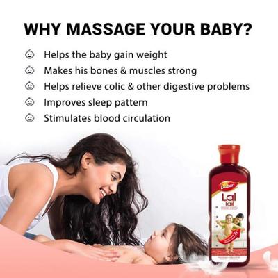 Dabur Lal Tail Massage Oil 100 ml with Free Dabur Baby Soap 50 gm - Baby Skin Care