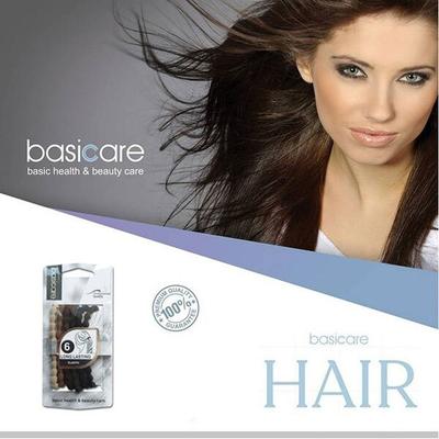 Basicare Elastic,Assorted Dark Colors,(Pack Of 6) 1's - Hair Clips/Bands