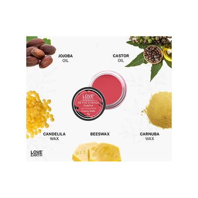 Love Earth Lip & Cheek Tint Multipot-Be The Change with Richness Of Jojoba Oil 8 gm - Blushes