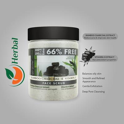 Berina Go Glow By Berina Bamboo Charcoal & Vitamin E Face Pack 500 ml - Face Packs