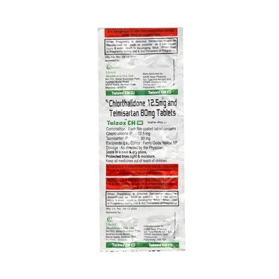 Telzox CH 80/12.5mg Tablet 10'S - Hypertension-Ang