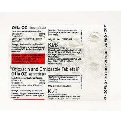 Ofla OZ Tablet 10'S - Bacterial Infections-Qui