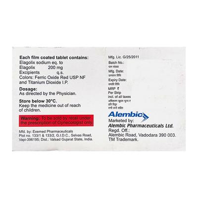 UNIGOLIX 200 Tablet 10's - Uterus Conditions-Dut