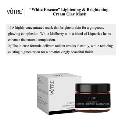 Votre Lightening & Brightening Cream Clay Mask - White Essence 50 gm - Face Creams